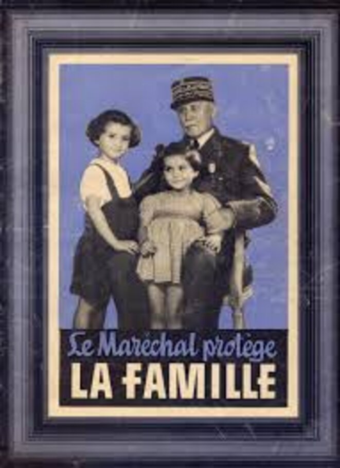 pétain et deux petites filles © propag pétain et deux petites filles © propag