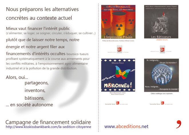 Séditions citoyennes carte postale © ABC’éditions Ah Bienvenus Clandestins ! Séditions citoyennes carte postale © ABC’éditions Ah Bienvenus Clandestins !