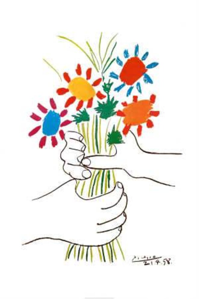 © Pablo Picasso fleurs et mains © Pablo Picasso fleurs et mains