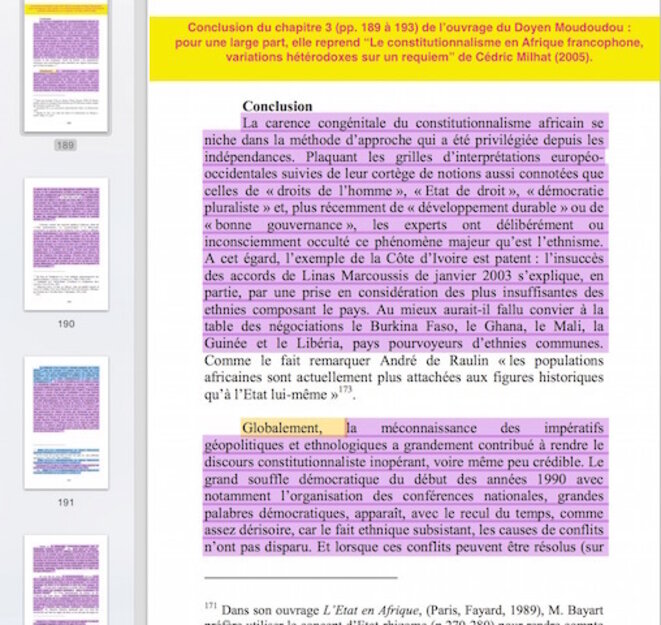 Conclusion du chapitre 3 : en mauve, les emprunts à C. Milhat Conclusion du chapitre 3 : en mauve, les emprunts à C. Milhat