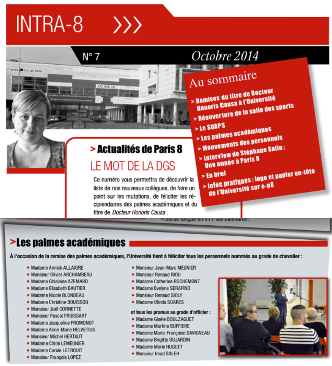 Paris 8 et les palmes académiques Paris 8 et les palmes académiques