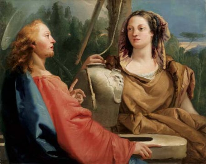 Giandomenico Tiepolo, Cristo e la Samaritana al pozzo Giandomenico Tiepolo, Cristo e la Samaritana al pozzo