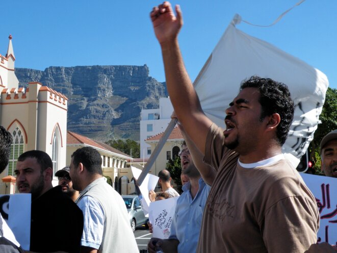 En Afrique du sud, les Libyens rêvent de démocratie 