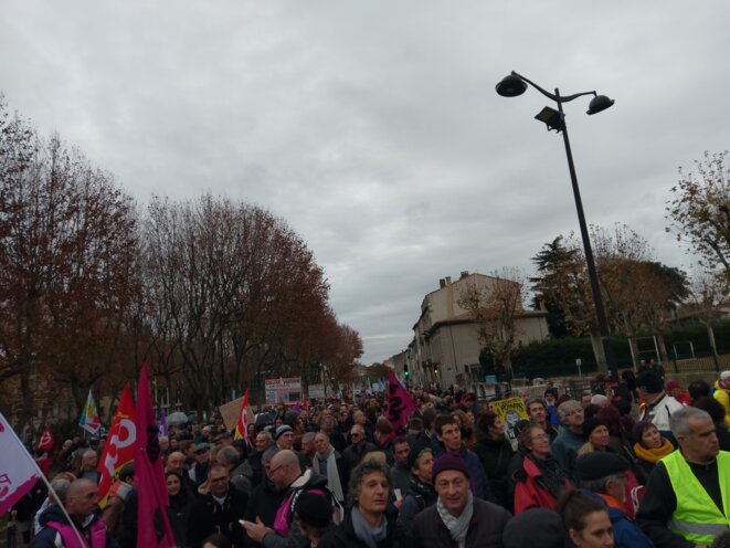 Manif contre la réforme des retraites à Carcassonne