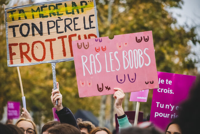 Paris - 20 novembre : manifestation contre les violences sexistes et sexuelles