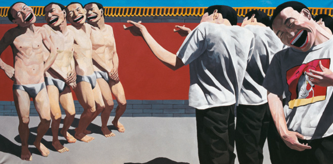 The Execution, 1995, huile sur toile, 150 x 300 cm © Yue Minjun