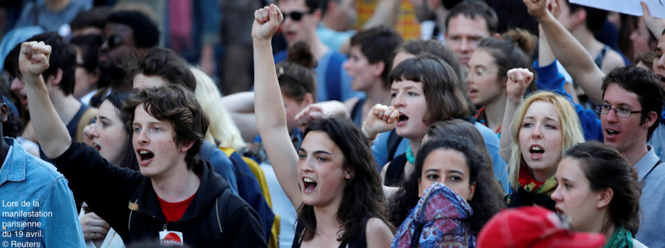 Contre Macron, les étudiants rejoignent la CGT