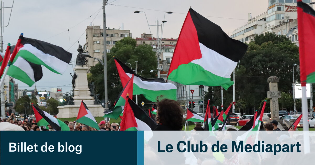 À Bucarest, une manifestation en soutien aux Palestinien·es