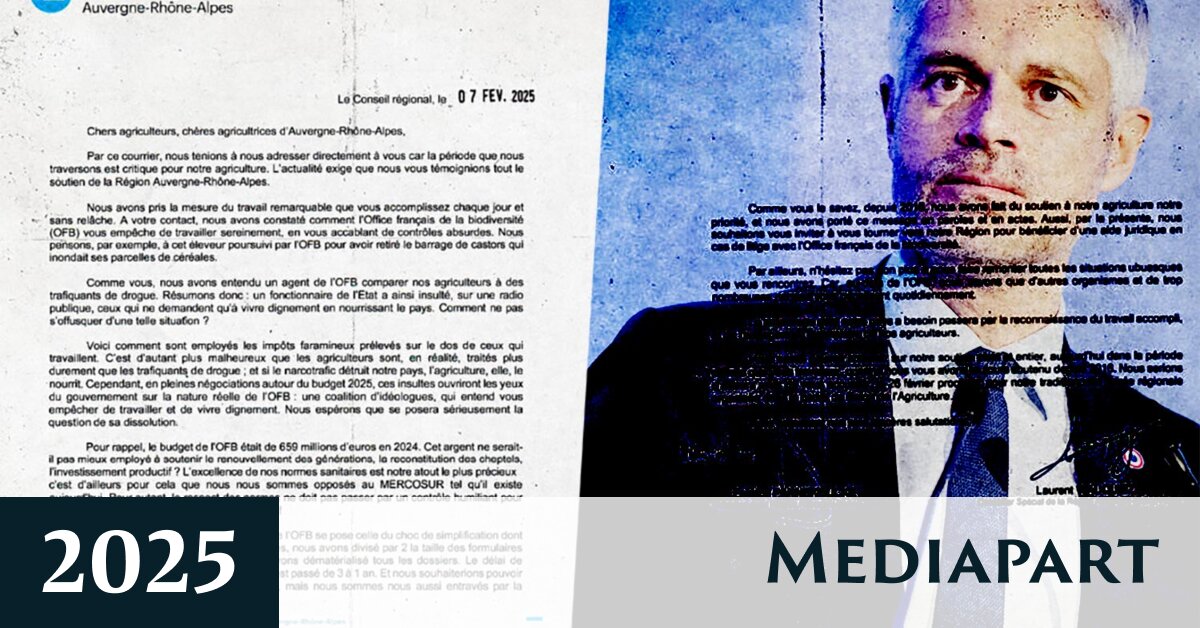 L’incroyable lettre antipolice environnementale de Laurent Wauquiez aux agriculteurs
