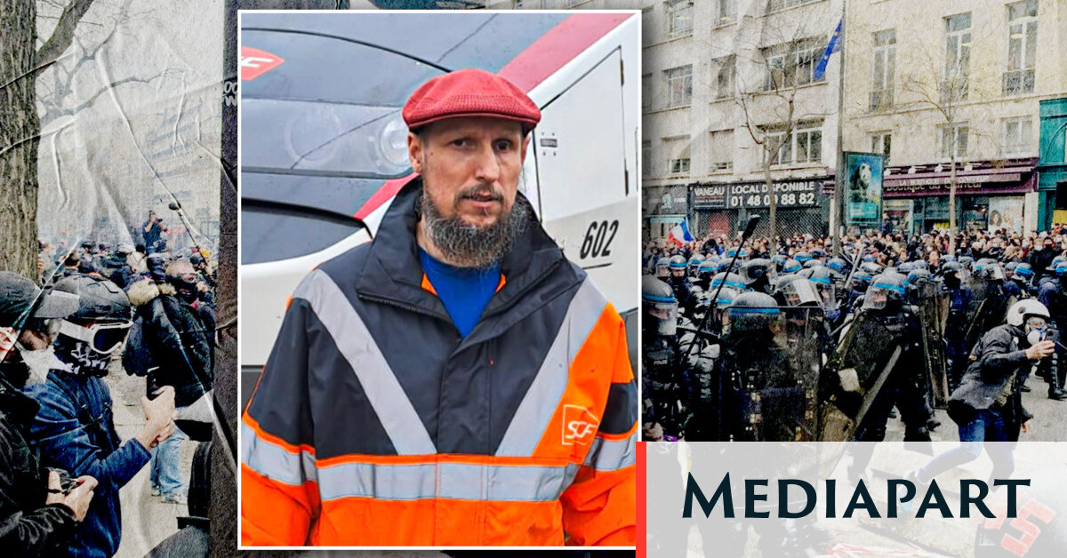 Éborgné lors d’une manifestation contre la réforme des retraites, un syndicaliste prend son mal en patience