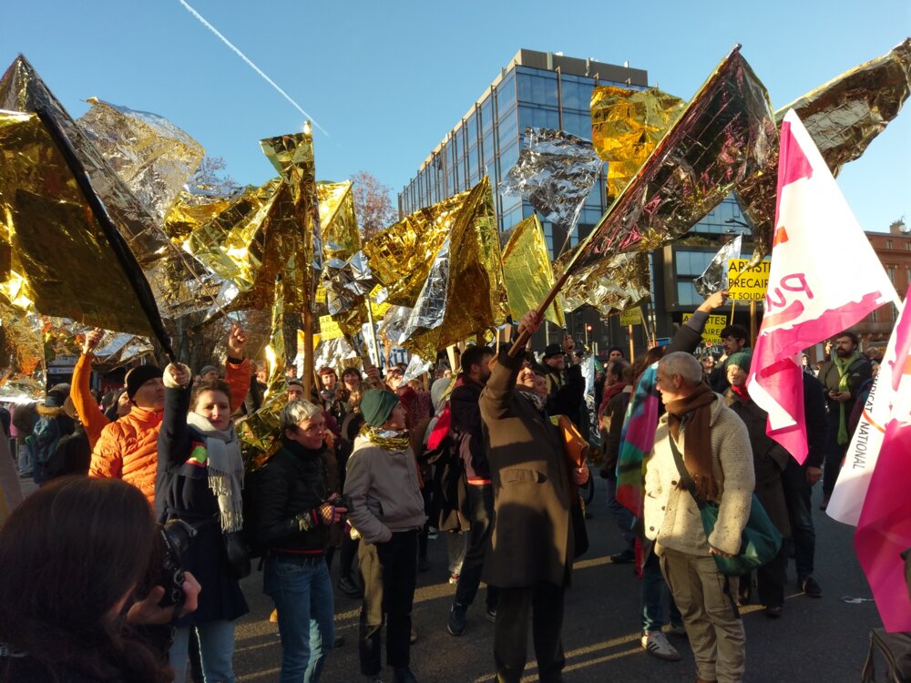 Manif Des Opposants à La Réforme Des Retraites Avec Les