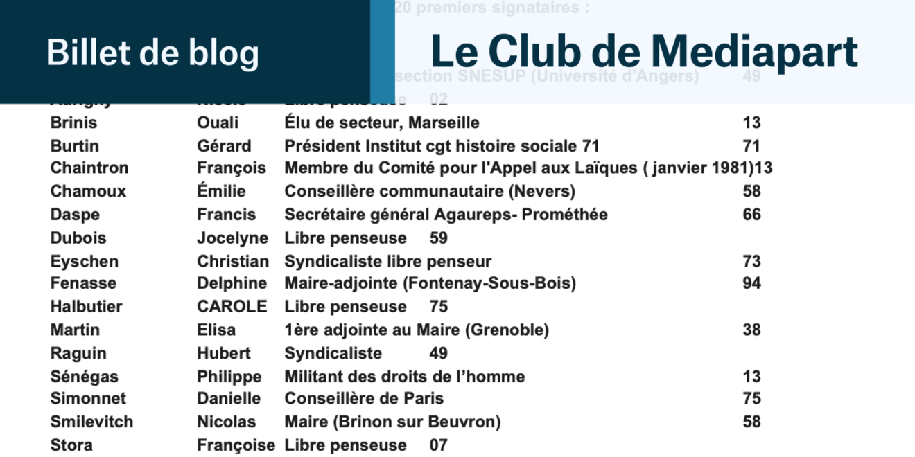 Liste Des Pays Laiques Dans Le Monde Présidentielle : l'Appel de 565 militants laïques | Le Club