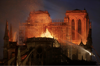 Incendie de Notre-Dame, 15 avril, Paris.