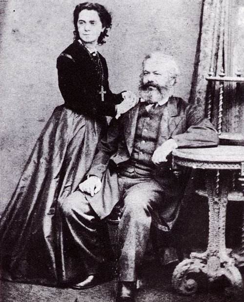 Karl Marx et sa fille Jenny (avec une grosse croix&nbsp;!)