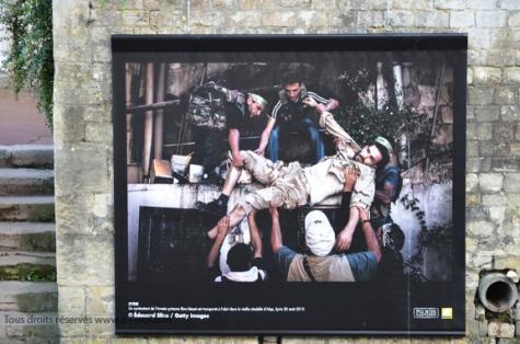 Photographie d’Edouard Elias exposée à Bayeux en 2013 durant le Prix Bayeux-Calvados des correspondants de guerre