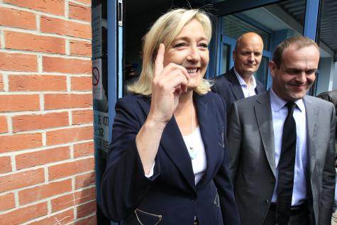 Marine Le Pen et Steeve Briois.
