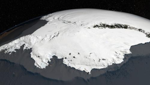 Vue en 3 D des glaces de l&#039;Antarctique