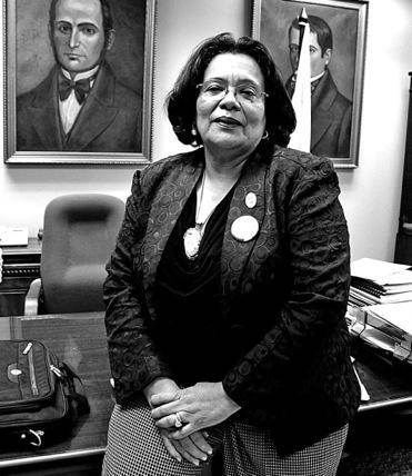 Julieta Castellanos, dans son bureau de l&#039;Université autonome de Tegucigalpa.