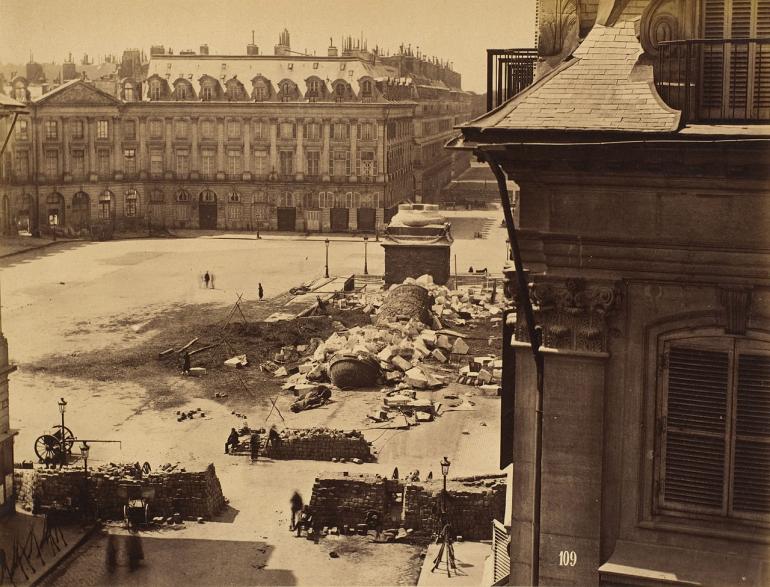 Chute de la colonne Vendôme (photographie de Franck).