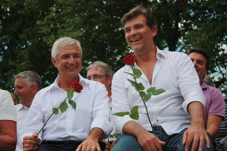 Arnaud Montebourg, appuyé de Claude Bartolone, a célébré la 41e Fête de la rose.