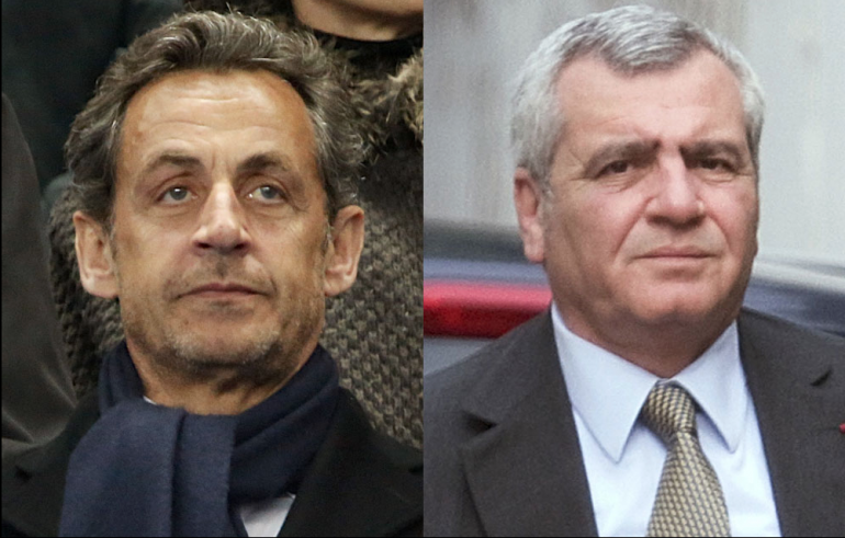 Nicolas Sarkozy et son avocat, Thierry Herzog.