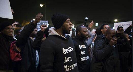 Devant le TGP de Saint-Denis, le 27 novembre.