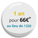 Abonnement 1 an 66 €*;