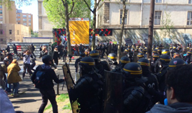 Lors de la manifestation parisienne du 1er mai